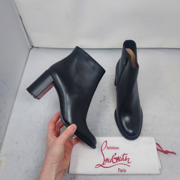 Christian Louboutin Black Heel Adoxa Ankle Boot - Picture 1 of 13